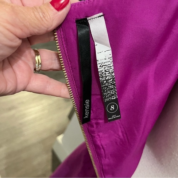 Kensie Fuchsia Off The Shoulder Eyelet A-Line Mini Dress Small - Picture 7 of 13